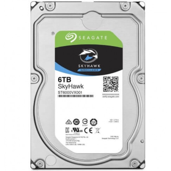 SEAGATE 6TB SKYHAWK SATA 3.0 3.5" 5900RPM GÜVENLİK DİSKİ