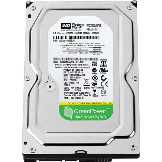 WD 250GB SATA 3.0 3.5" 7200RPM GÜVENLİK DİSKİ